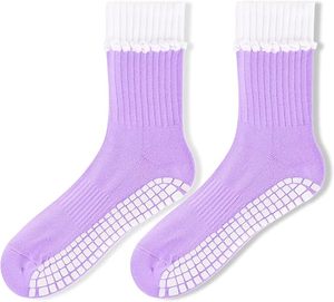 Pilates <b>Socks</b> With <b>Grips</b> for Women Cute Non Slip Crew Gripper Yoga <b>Sock</b>-Grippy Sticky for Hospital/Dance Barre/Workout - Product Image 1