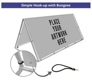 Soporte de Exhibición de Pancartas de Aluminio con Forma de A para Exteriores |   Tablero Publicitario Triangular Flexible de PVC Portátil |   Señalización Resistente para Acera - Product Image 5
