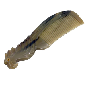 Peignes en corne de buffle directement d'Inde, motif oiseaux, les plus demandés, meilleurs cadeaux, utilisés pour les filles, peigne en corne, artisanat naturel. - Product Image 4