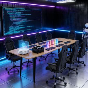 Scrivania Multifunzionale/Tavolo da Conferenza, Tavolo per Computer e Pranzo, Tavolino da Caffè ad Alta Versatilità - Product Image 4