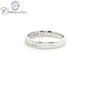 Classique 18K AU750 Solide Blanc Jaune Or Alliance Naturel Canal Ensemble Baguette Diamants Usine Directe pour Les Occasions De Fête - Product Image 2