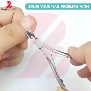 Top Product 2Pcs Set Professional Nail Cuticle Nipper Double Spring Sharp <b>Blade</b> Pedicure Trimmer Manicure Grooming Kit - Product Image 5