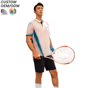 Ropa de Tenis Estampada Premium para Hombre, Conjunto de Camiseta y Pantalones Cortos con Logotipo Frontal, Uniforme Deportivo de Secado Rápido, Soporte OEM ODM, Venta al Por Mayor - Product Image 3