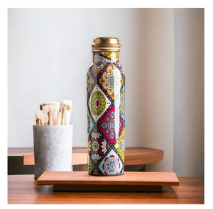 Enamel Printed Drinkware <b>Copper</b> <b>Water</b> <b>Bottle</b> Best Price Different Sizes Custom Printed 500ml Pure <b>Copper</b> <b>Bottle</b> - Product Image 6