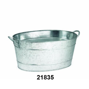 Cubo Enfriador de Vino Galvanizado Antiguo para Bebidas Frías, Ideal para Fiestas, Bares, Hogares y Restaurantes - Product Image 1