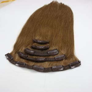 Venta al por mayor Clip-en extensiones de cabello rubio marrón vietnamita de Vietnam cutículas alineadas ondas de cabello humano crudo - Product Image 4