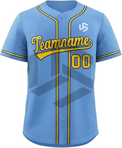 Último Diseño 2025, Jersey de Béisbol con Cuello en V, Venta al Por Mayor, 100% Poliéster, Jersey de Softbol para Hombre a Bajo Precio, Servicio OEM - Product Image 3