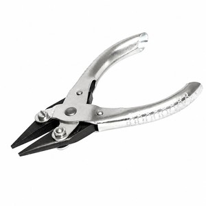 Pince à bec de canard à mâchoires parallèles, mâchoires lisses ou dentelées, 140 mm, outil de précision pour la fabrication de bijoux, ZetomedPro - Product Image 1