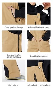 Pantalones de Esquí de Alto Rendimiento para Hombre, Impermeables, Resistentes al Viento, Aislantes, para Snowboard, Equipo de Invierno, Proveedor OEM - Product Image 5