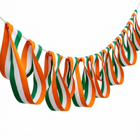 Ruban en gros-grain tricolore de 38 mm, 100% polyester, résistant au rétrécissement, personnalisable, Neelkamal Industries EP-IND-006, 50 mètres