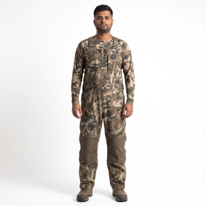 <b>Men's</b> Camouflage Hunting Bib Overalls 12oz Cotton Duck Wind-resistant <b>Wader</b>-Compatible Avant-Garde Field Wear Custom OEM - Product Image 1