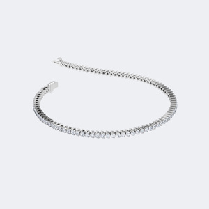 สร้อยข้อมือประดับเพชรทรงกลม 2.10CTW แบบฝังลายสแกลลอป - Product Image 2