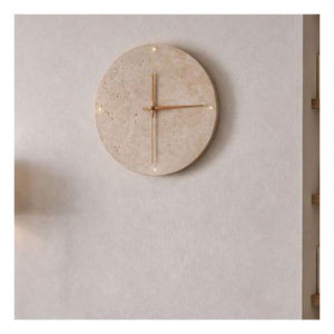 Hot Sale on Luxury Modern Living Room Wall Decor Marble Single Face Wall <b>Clock</b> Needle <b>Battery</b> Powered for Home Decoration - Product Image 1
