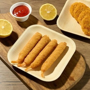 Hot Selling Compostable 7 Inches Square Heavy Duty Disposable Food Serving Plates Palm Leaf Modern Design Party Outdoor Plates - Product Image 1