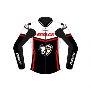 Chaqueta de Motociclismo de Cuero Personalizada Unisex con Protección Hump Nivel 2 CE |   Equipo de Protección para Carreras de Pista Hecho a Medida - Product Image 1