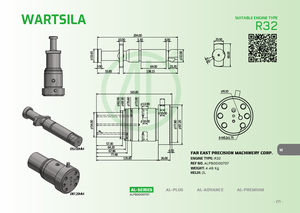 อะไหล่แท้จากไต้หวันสำหรับเครื่องยนต์ดีเซล WARTSILA 6R32 WV32 ลูกสูบและกระบอกสูบ - Product Image 5