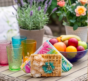 Porte-serviettes en jute au design floral accrocheur pour une décoration de table élégante, salle à manger, cuisine et présentoir d'accessoires pour la maison - Product Image 4