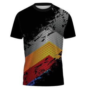 Men's Geometric Pattern Sublimation Printed T-<b>Shirt</b> Short Sleeve O-Neck Regular Fit Casual Breathable <b>100</b>% <b>Polyester</b> - Product Image 1