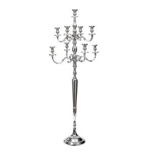Candelabro de Metal con Base Cuadrada de Diseño Nuevo, 5 Brazos, Acabado Dorado, para Decoración del Hogar y Fiestas de Boda, Centros de Mesa, Candelabro de Piso - Product Image 5