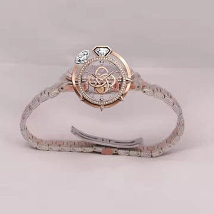 Montre de luxe pour homme en moissanite VVS, entièrement sertie de diamants, bracelet en acier inoxydable - Product Image 5