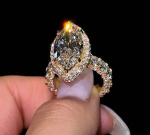 Anillo de Compromiso de Diamante de Corte Redondo con Engaste de Puntas Clásico, Certificado IGI, Cultivado en Laboratorio, de 2 Quilates (1 Quilate), Oro Amarillo de 18K, 14K, 9K, Regalo de Boda - Product Image 5