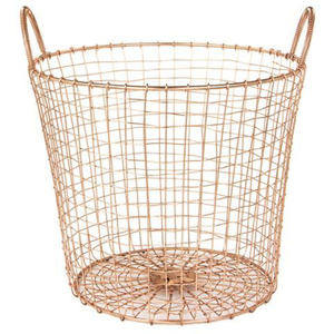 Wholesale Stainless Steel Metal Fruit <b>Basket</b> with Handle Eco-Friendly Vintage Multi-Use <b>Laundry</b> Storage for Hotels in Bulk - Product Image 5