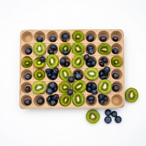 Emballage pour fruits écologique, anti-casse, compostable, plateau en pulpe moulée, plateau pour fruits frais, fabricant vietnamien, boîtes en papier - Product Image 1