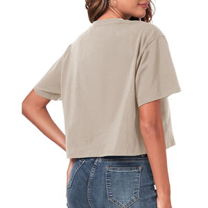 Camiseta Deportiva Corta para Mujer, Manga Corta, Estilo Cuadrado, para Atletismo, Deportes, Running, Camisetas Holgadas para Mujer - Product Image 2