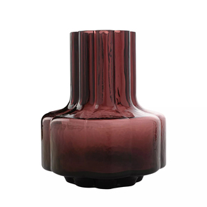 Grand vase en verre bordeaux, vase décoratif élégant de qualité supérieure pour la maison et le bureau, centre de table - Product Image 3
