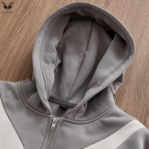 Sudadera con capucha de punto informal de moda para hombre, de ajuste holgado y manga larga, con cremallera, el mejor proveedor de ropa personalizada al por mayor para hombre - Product Image 5