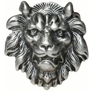 Hebilla de Cinturón con Cabeza de León para Hombre, Estilo Vikingo Nórdico, Moderno, Animal, Vaquero Occidental, de Aluminio, Decorativa, Duradera, para Aniversario - Product Image 1