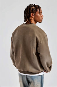 Sweat-shirts à col rond pour homme personnalisés, streetwear, épaules tombantes, coupe régulière, 100% coton, hiver - Product Image 3