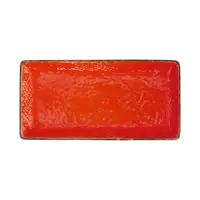 Sản Xuất Tại Ý Tấm Gốm SUSHI Tấm "PRETA" 32X26Cm RED - HAND MADE Tấm Cho Nhà Hàng