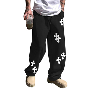 Pantalon de survêtement ample en coton épais pour l'hiver, disponible dans toutes les tailles, produit de qualité supérieure et gamme complète pour homme. - Product Image 1