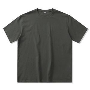 T-shirts pour hommes 100 % coton à col rond et manches courtes - Coupe ample respirante 400g anti-plis personnalisable pour l'été décontracté - Product Image 2