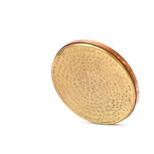 ชุดจานรองแก้วทองเหลืองทองแดงตีลายทำมือ รูปทรงกลม สำหรับชาและกาแฟ - Product Image 5