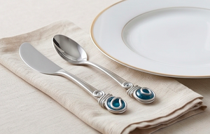 Superior Quality Spoon Fork <b>Knife</b> <b>Set</b> Silver Polished Stainless Steel With Inlay Handles Ideal For Hotel Wedding And resort - Product Image 3