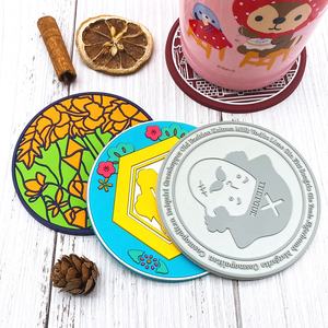 Posavasos redondo promocional con logotipo personalizado para bebidas, juego de alfombrillas para tazas, posavasos de goma de PVC suave, barra de cerveza, posavasos personalizado, Marktex - Product Image 4