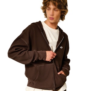 Sudaderas con Capucha Personalizadas al por Mayor, Unisex, con Cierre, Gruesas, Texturizadas, Fabricante de Ropa Urbana al por Mayor, OEM, EE. UU. - Product Image 1