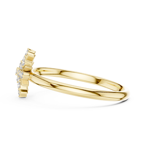 Anillo de Diamantes de Oro Sólido de 14k para Mujer, Corte Brillante Redondo, Anillo de Compromiso Clásico, Apilable, Diseño Minimalista, para Regalo - Product Image 2