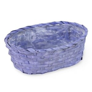 Maceta Ovalada de Bambú Estilo Rústico Antiguo en Color Gris Lavado para Jardín - Cestas de Maceta Ecológicas y Duraderas - Product Image 5