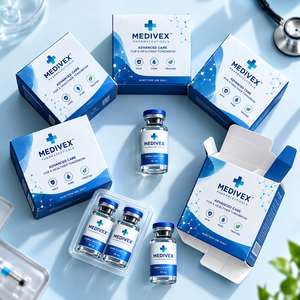 EcoRev ECO48 Emballage de médicaments personnalisé, design gratuit, étanche, écologique, 2ml/3ml/10ml, avec poignée, 1 ou 2 paquets de pilules - Product Image 1