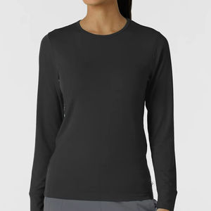 Hauts médicaux personnalisables pour femmes, uniformes sur mesure, chemises d'hôpital à manches longues, sous-vêtements d'infirmières, vente en gros - Product Image 4