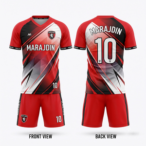 ชุดฟุตบอล OEM คุณภาพสูง แบบกำหนดเอง พิมพ์ลายแบบ Sublimation ระบายอากาศได้ดี แห้งเร็ว มีไซส์ใหญ่พิเศษ สำหรับฤดูร้อน แบบครึ่งตัว - Product Image 4