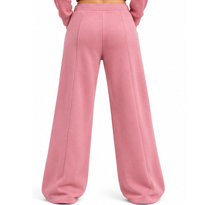 <b>Womens</b> Flare Fleece <b>Trousers</b> Relaxed Wide Leg Pant Custom Wholesale Manufacturer OEM ODM Private Label Winter Streetwear Apparel - Product Image 6