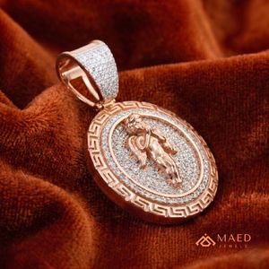 Rose Gold Plated Sterling Silver Hip Hop <b>Angel</b> Pendant Moissanite Iced Out Rapper Necklace Luxury Streetwear Jewelry US - Product Image 5