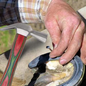 Marteau de fermeur professionnel pour sabots de cheval, à clous octogonaux, réutilisable, écologique, durable, avec manche en bois - Product Image 5