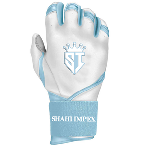 Gants de frappe Shahi Impex pour adultes en cuir blanc et bleu, qualité supérieure, 100% cuir CABRETTA, épaisseur 0,09 mm, légers - Product Image 5