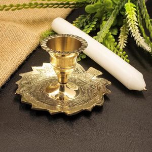Brass Leaf <b>Candle</b> Holder for Living Room Bedroom Dining Perfect for Return <b>Gifts</b> Christmas Decor - Product Image 6