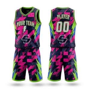 Custom Logo Basketball Uniform <b>College</b> Sublimation Print Adult Best Design 100% Polyester Breathable V-neck Sleeveless Unisex - Product Image 2